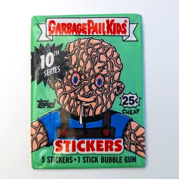 Garbage Pail Kids Tenth Series Sticker Pack-Topps 1987 - Picture 1 of 2
